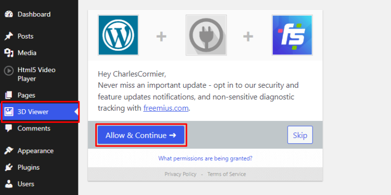 This is the screenshot of 3D Viewer-  Allow after Install