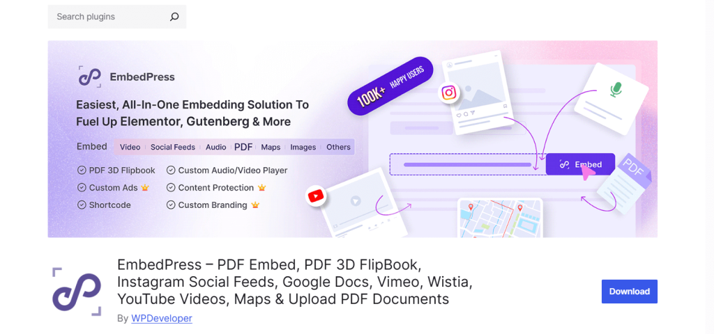 EmbedPress plugin