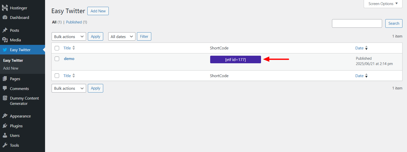 Copy shortcode