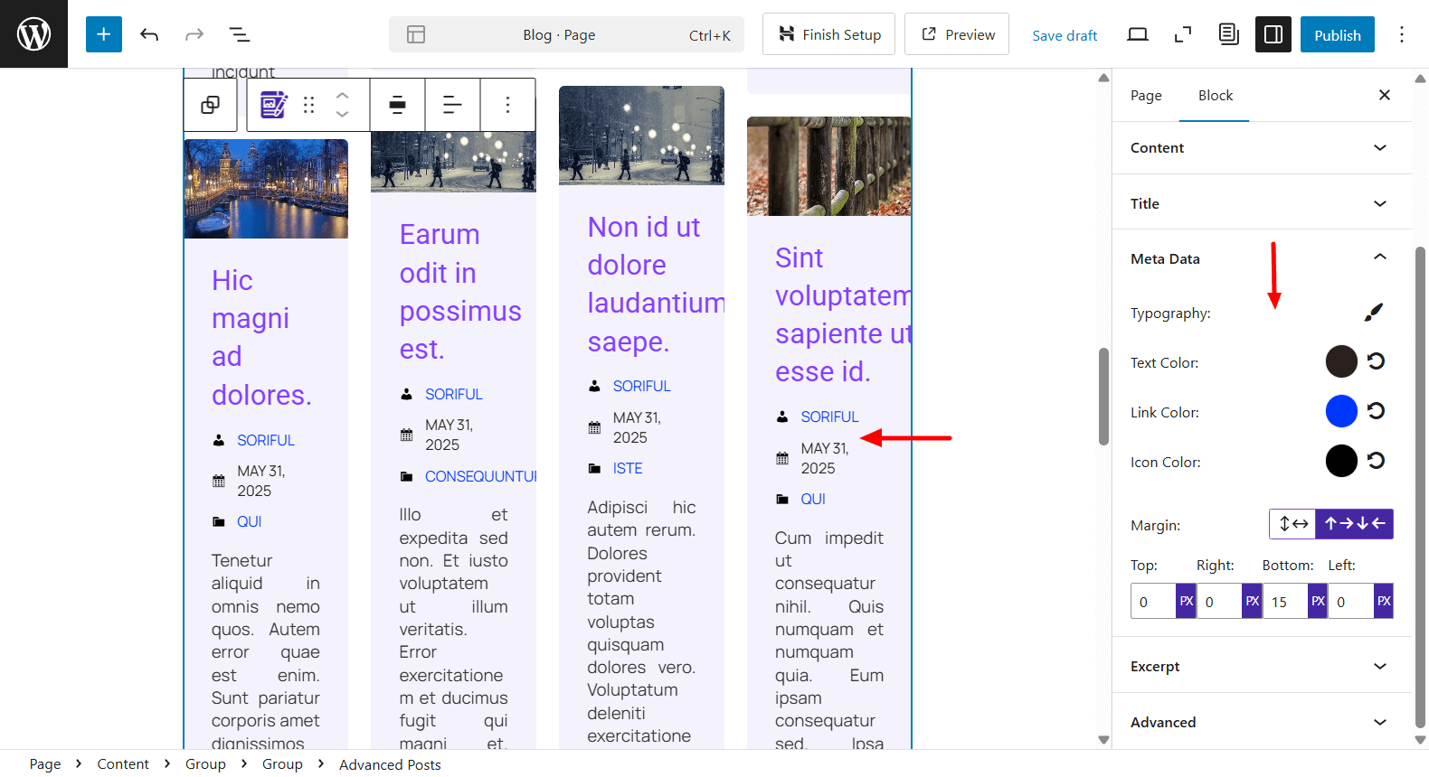 Customize meta data
