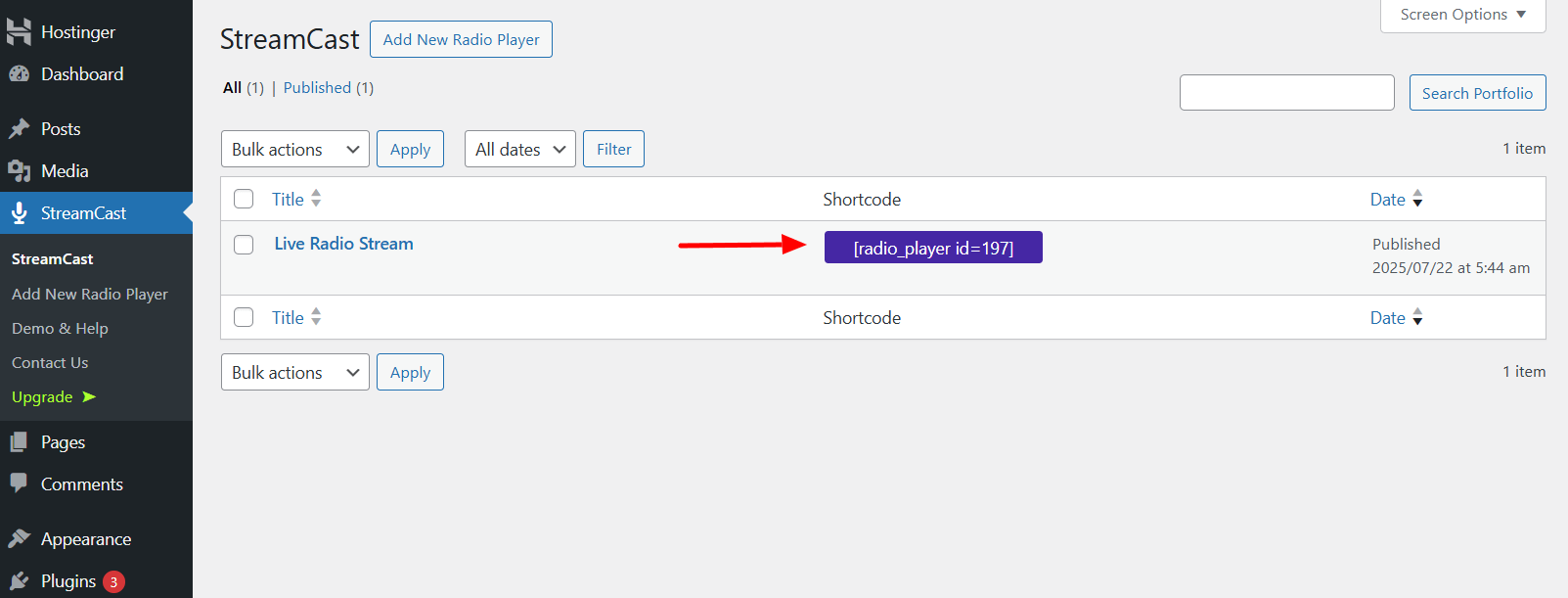 Copy shortcode