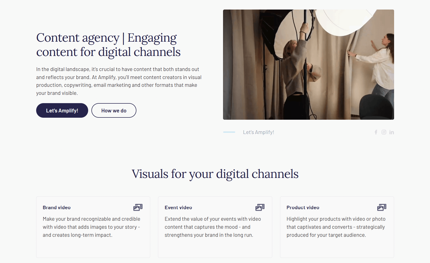 Service page layout
