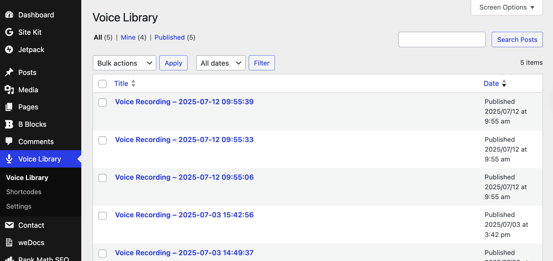 Voice Library