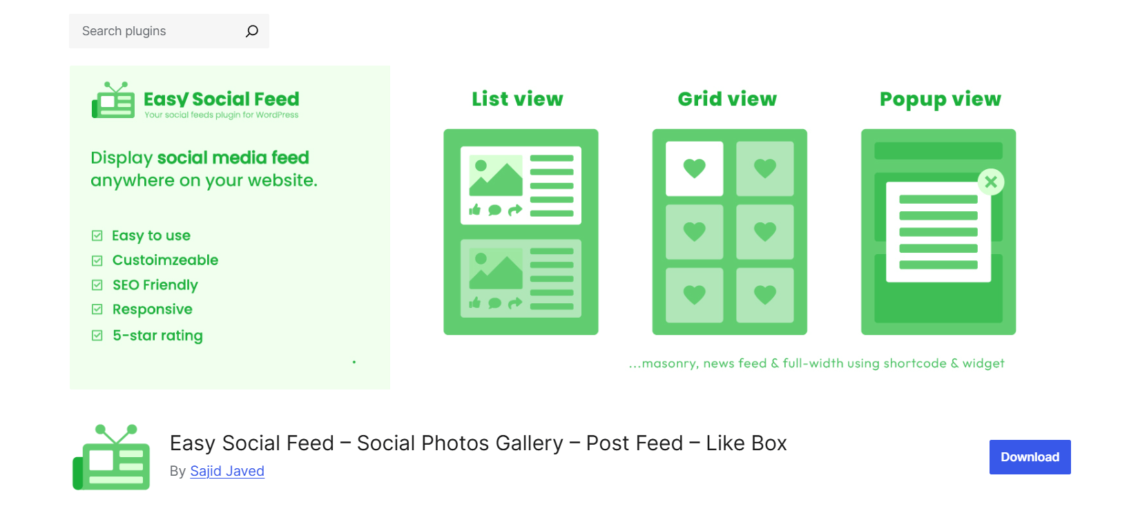 Easy Social Feed