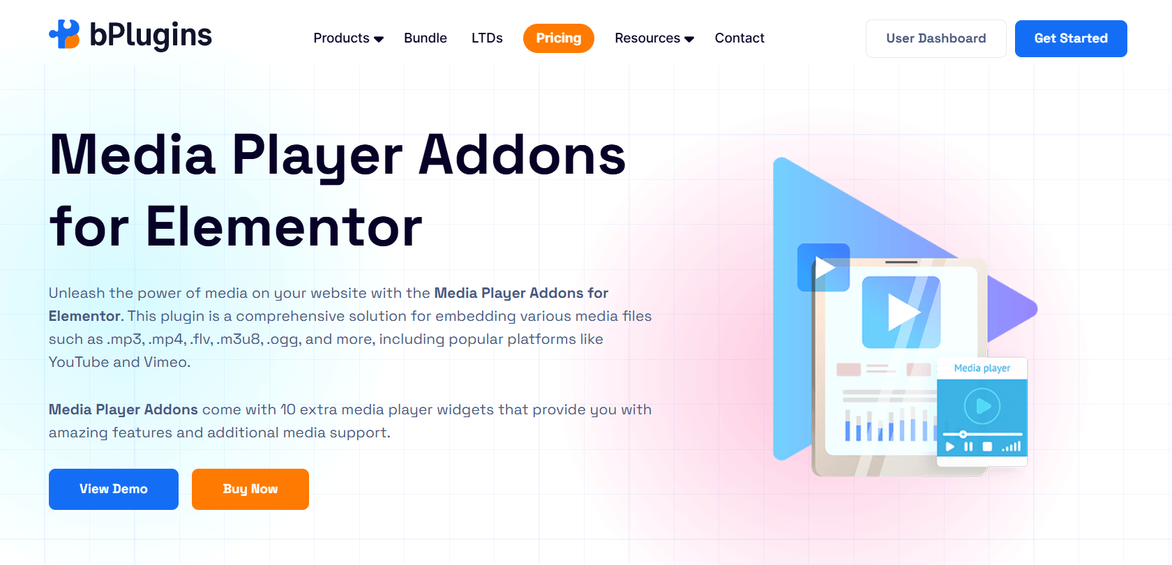 Media Player Addons for Elementor