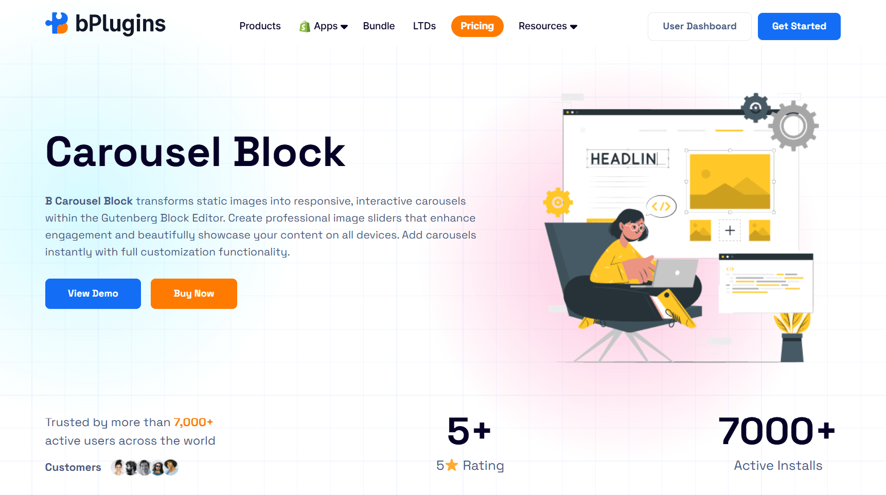 B Carousel Block by bPlugins