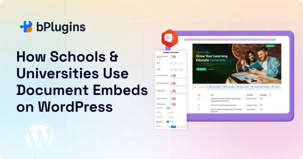 WordPress Document Plugins for Schools & Universities and How To Use Right Way