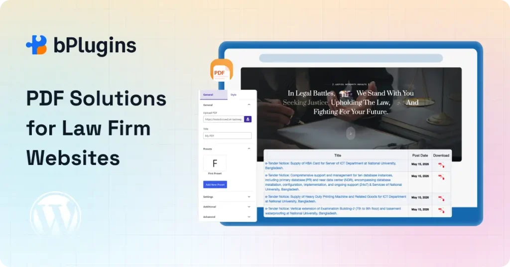 How Law Firms and Legal Websites Use PDF Plugins on WordPress